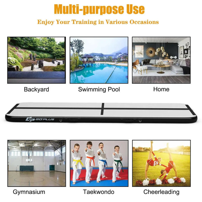 10 Feet Inflatable Gymnastics Tumbling Mat with Pump by DirectDeals