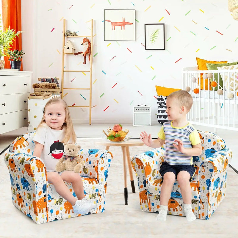 Kids Elephant Upholstered Sofa with Armrest by DirectDeals