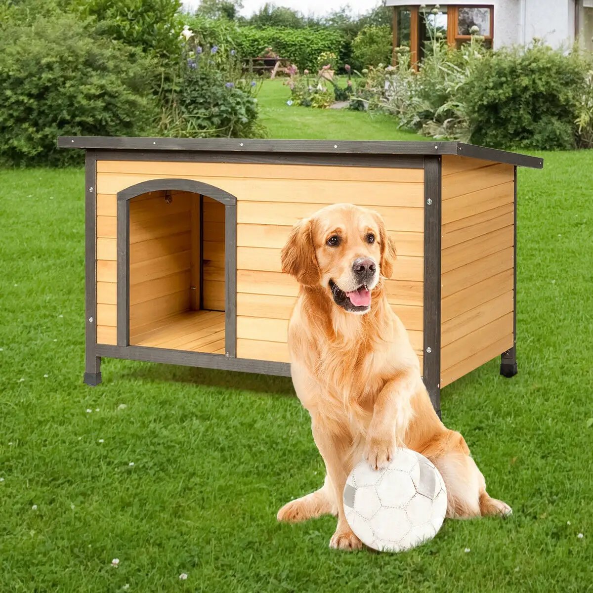 Wood Extreme Weather Resistant Pet Log Cabin by DirectDeals