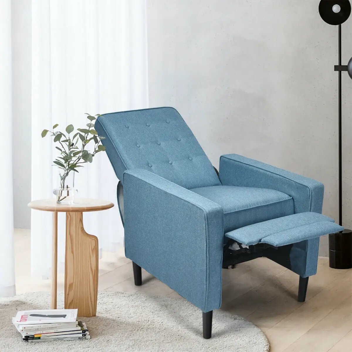 Mid-Century Push Back Recliner Chair by DirectDeals