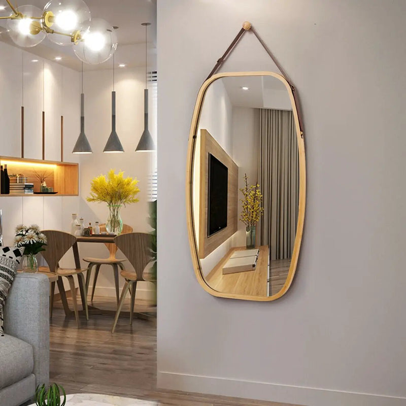 30 Inch Modern Rectangle Wall Hanging Framed Mirror by DirectDeals