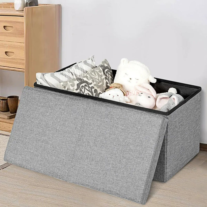 30 Inch Folding Storage Ottoman with Lift Top by DirectDeals