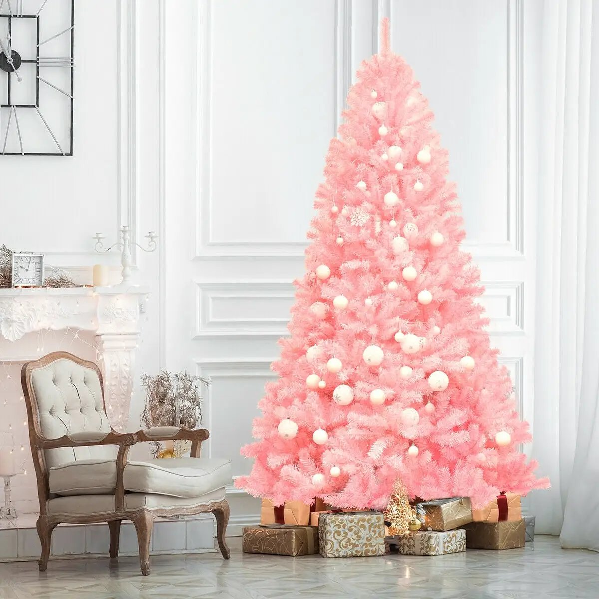 7.5 Feet Hinged Artificial Christmas Tree Full Fir Tree by DirectDeals