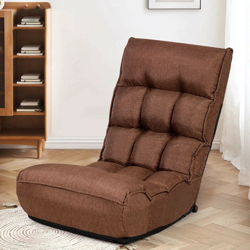 4-Position Adjustable Floor Chair Folding Lazy Sofa by DirectDeals