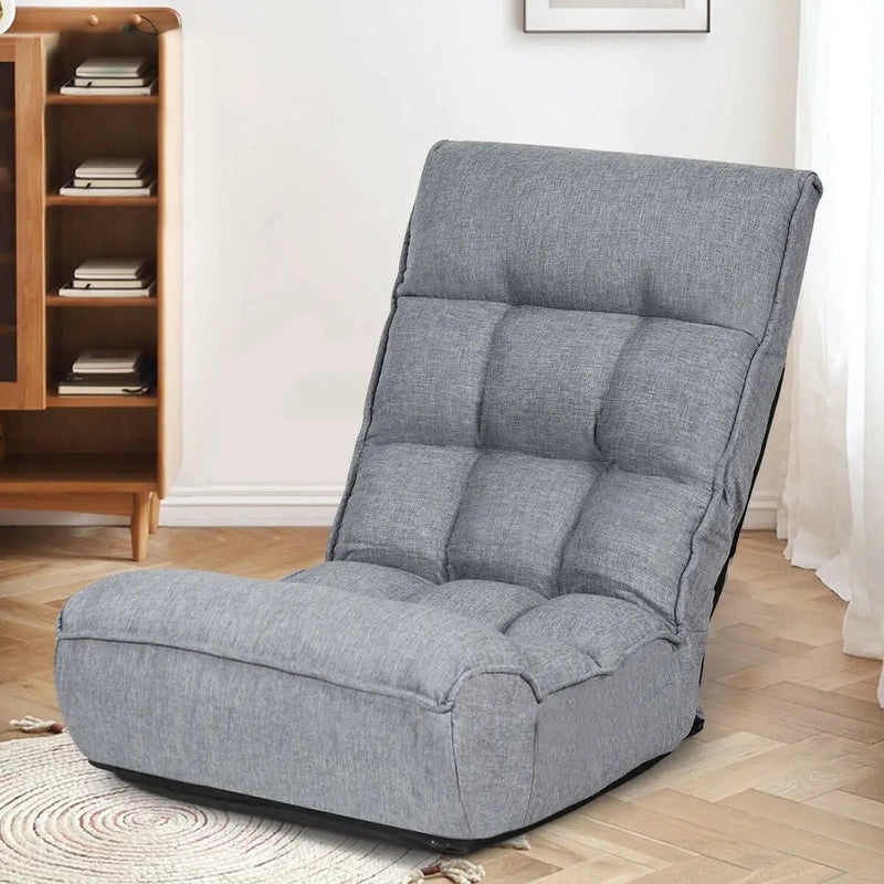 4-Position Adjustable Floor Chair Folding Lazy Sofa by DirectDeals