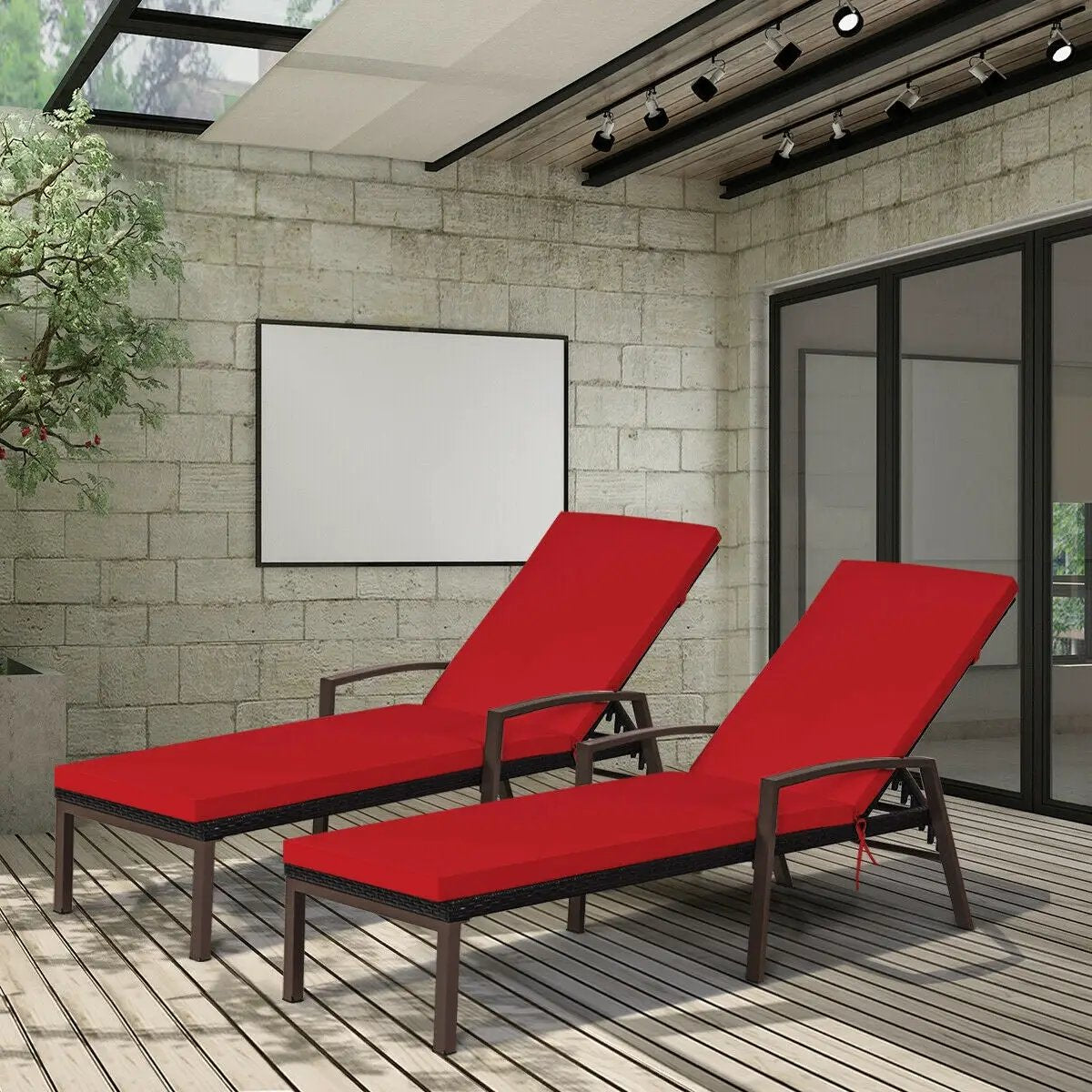 2 Pieces Patio Rattan, photo 2 of 12