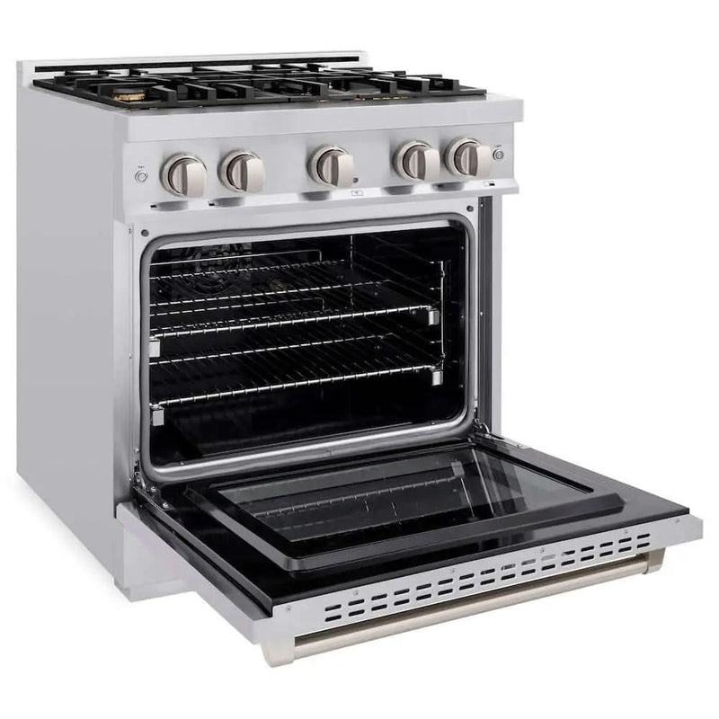 ZLINE 30" Select Gas Range Convection Gas Oven Stainless Steel Brass Burners HGR-BR-30 by Farmhouse Kitchen and Bath