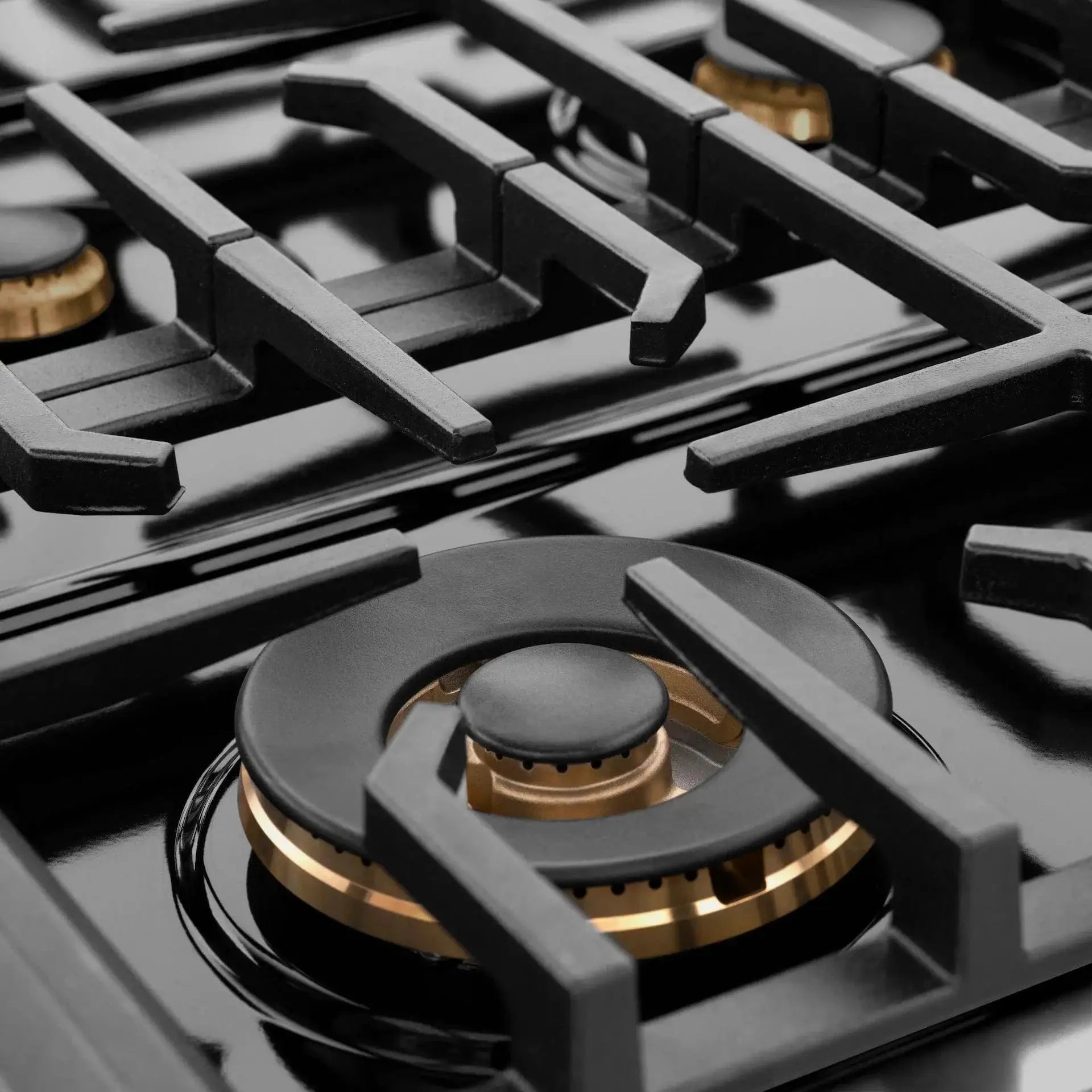 ZLINE 48" Paramount Gas Rangetop Black Stainless Steel Champagne Bronze SRTBZ-48-CB by Farmhouse Kitchen and Bath