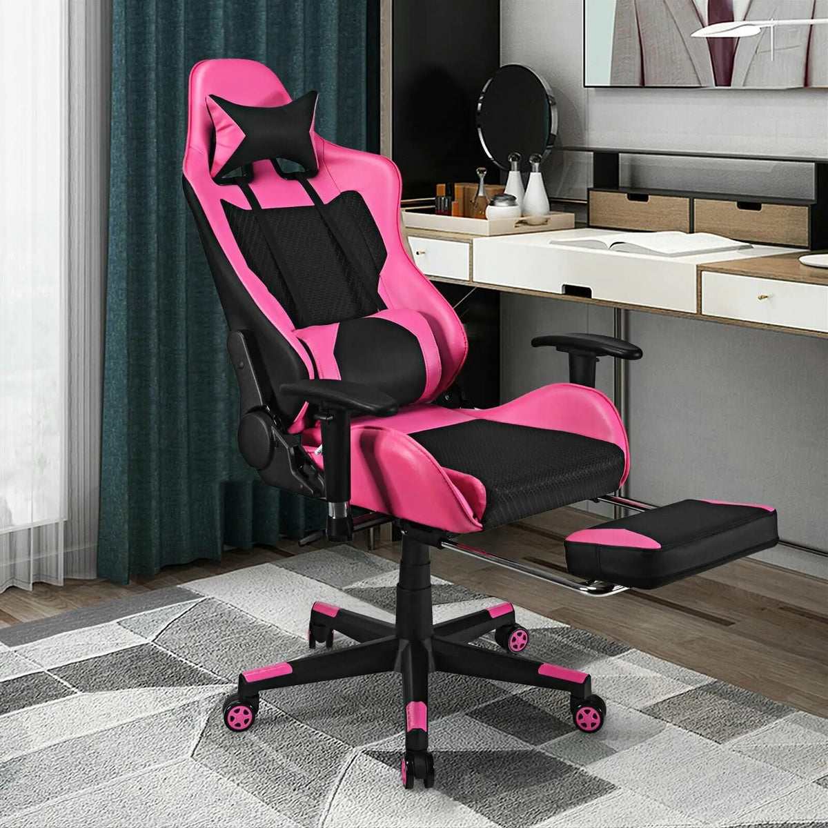 PU Leather Gaming Chair with USB Massage, photo 2 of 12