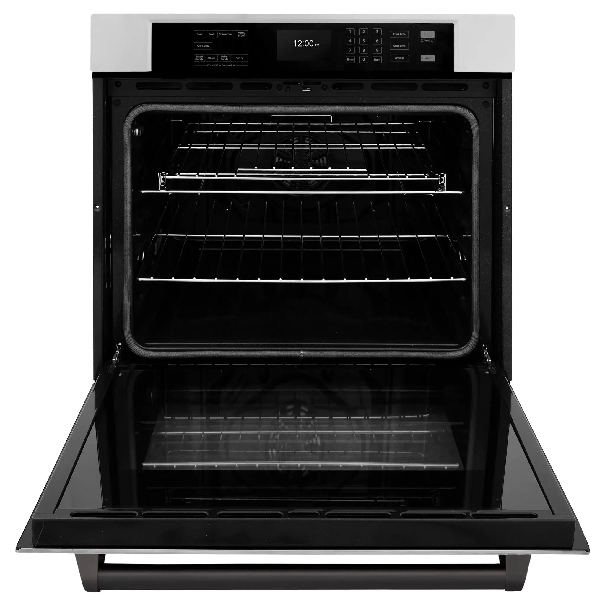 ZLINE 30" Autograph Edition Professional True Convection Single Wall Oven, Air Fry, Self Clean, Stainless Steel, Matte Black WASZ-30-MB by Farmhouse Kitchen and Bath