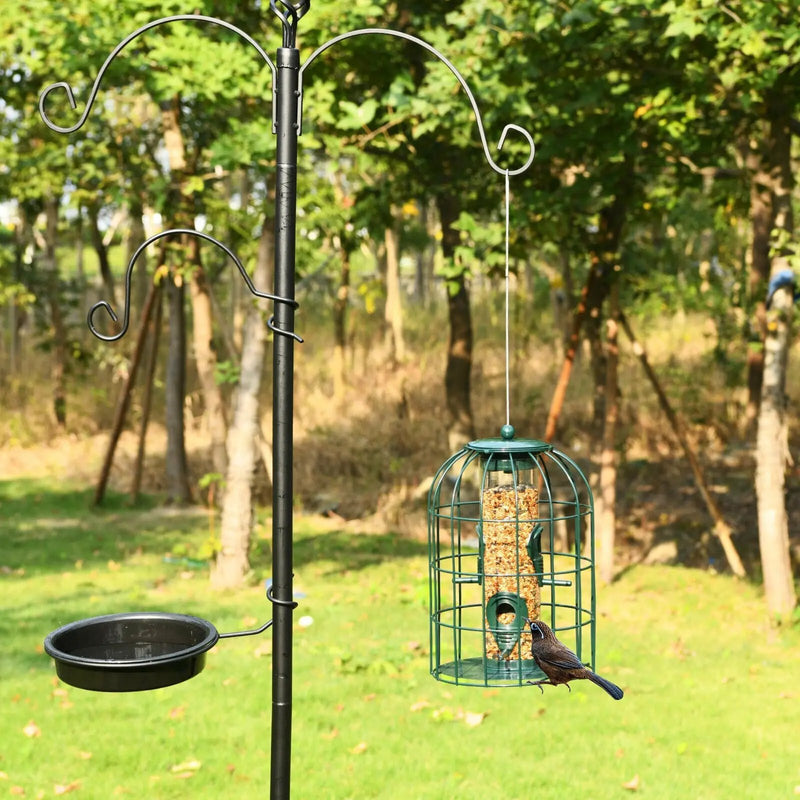 Squirrel-proof Caged Tube Wild Bird Feeder Outdoor Metal Seed Guard Deterrent by DirectDeals