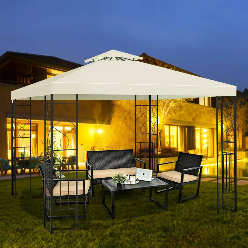 2 Tiers 10 x 10 Feet Patio Gazebo Canopy Tent by DirectDeals