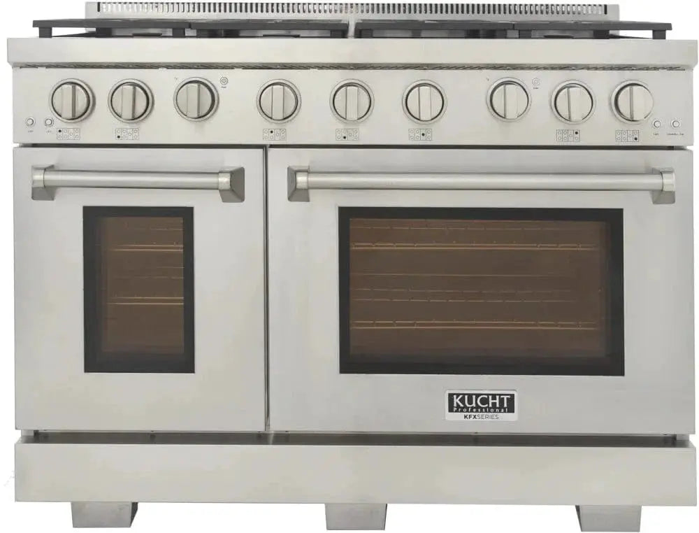 Kucht 48" Freestanding Professional Gas Range KFX4800X-S by Farmhouse Kitchen and Bath