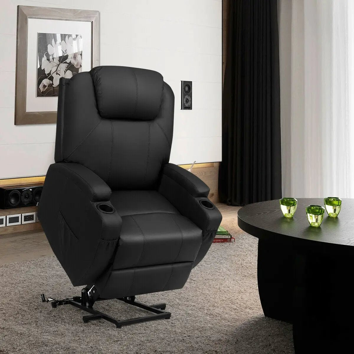 Power Lift Recliner Chair with Massage and Heat for Elderly with Remote Control by DirectDeals