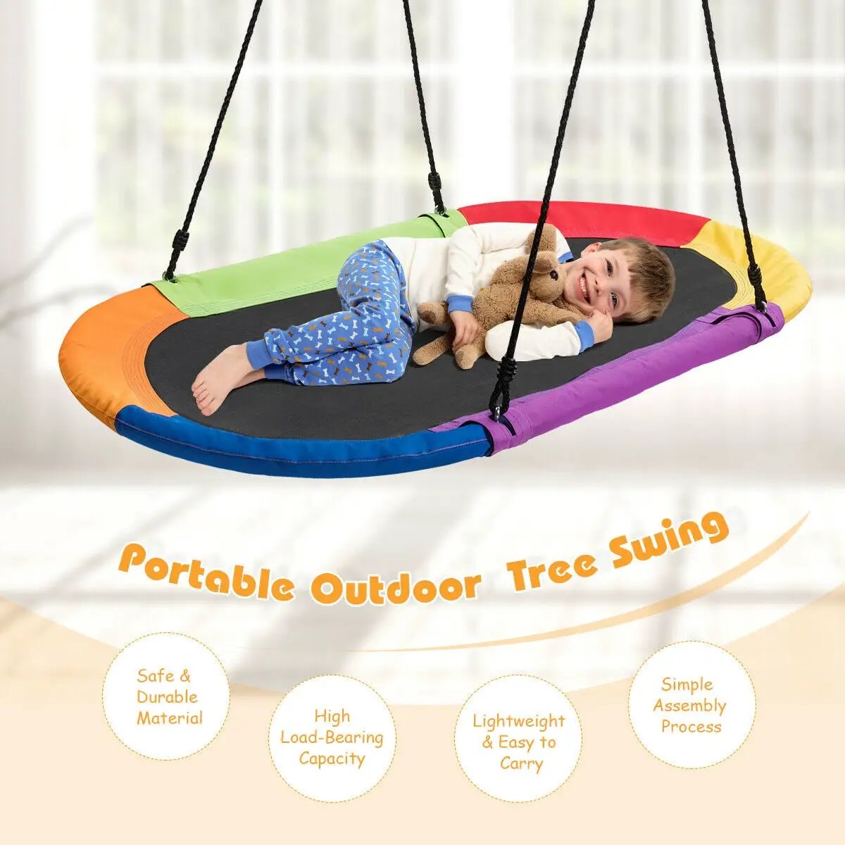 60 Inch Saucer Surf Outdoor Adjustable Swing Set by DirectDeals