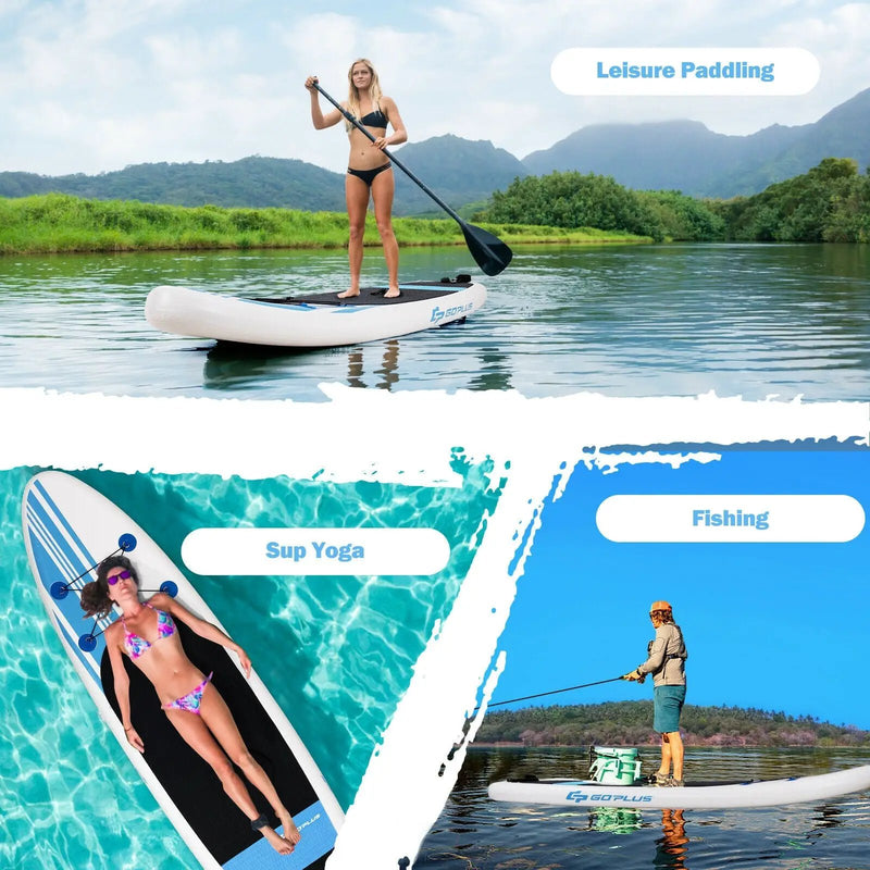 10 Feet Inflatable Stand Up Paddle Board with Carry Bag by DirectDeals