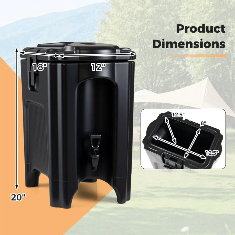 4.4 Gallons Insulated Beverage Dispenser with Handles and Drip-Proof Faucet by DirectDeals