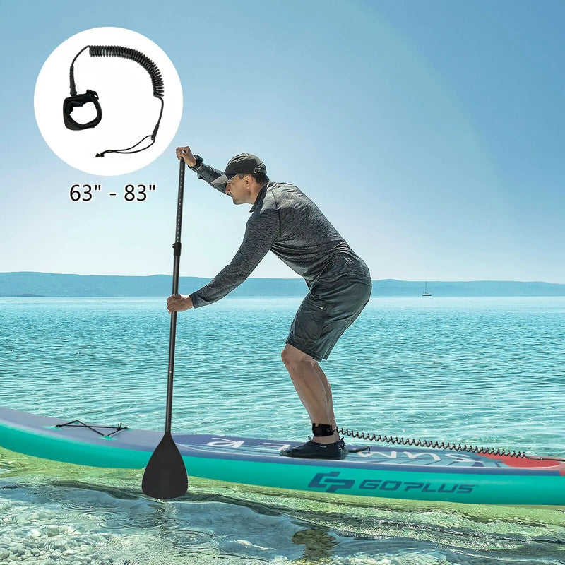 10 Feet Inflatable Stand Up Paddle Board with Backpack Leash Aluminum Paddle by DirectDeals