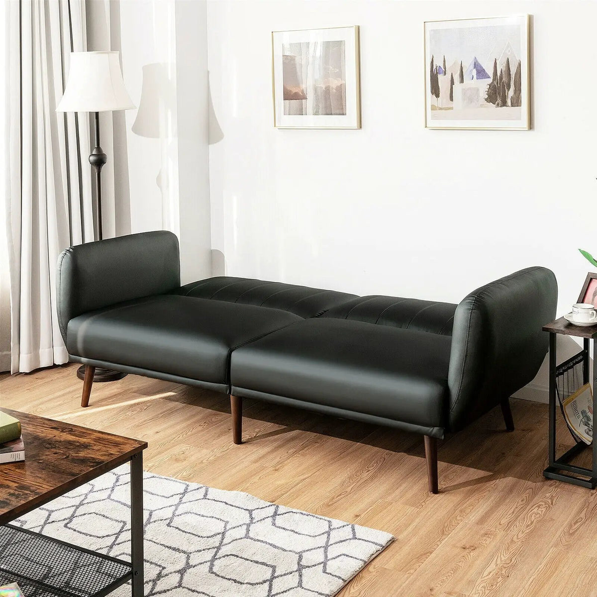 3 Seat Convertible Sofa Bed with Adjustable Backrest for Living Room, photo 8 of 9