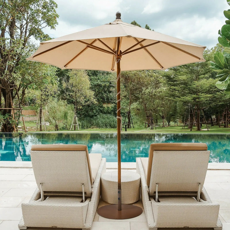 29.5 Inch Outdoor Steel Umbrella Base Stand for Backyard and Poolside by DirectDeals