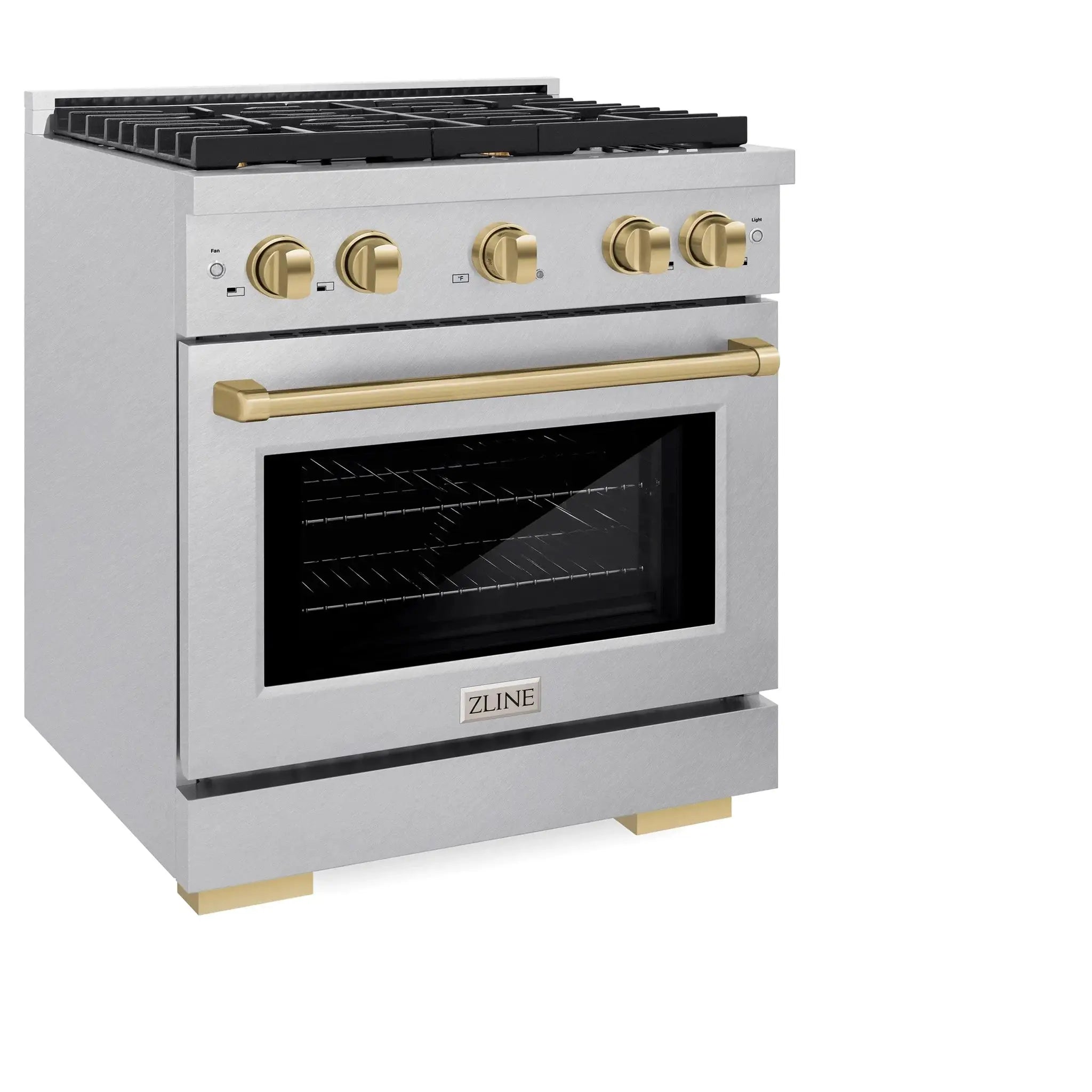 ZLINE 30"Paramount Dual Fuel Range DuraSnow® Champagne Bronze SDRSZ-30-CB by Farmhouse Kitchen and Bath