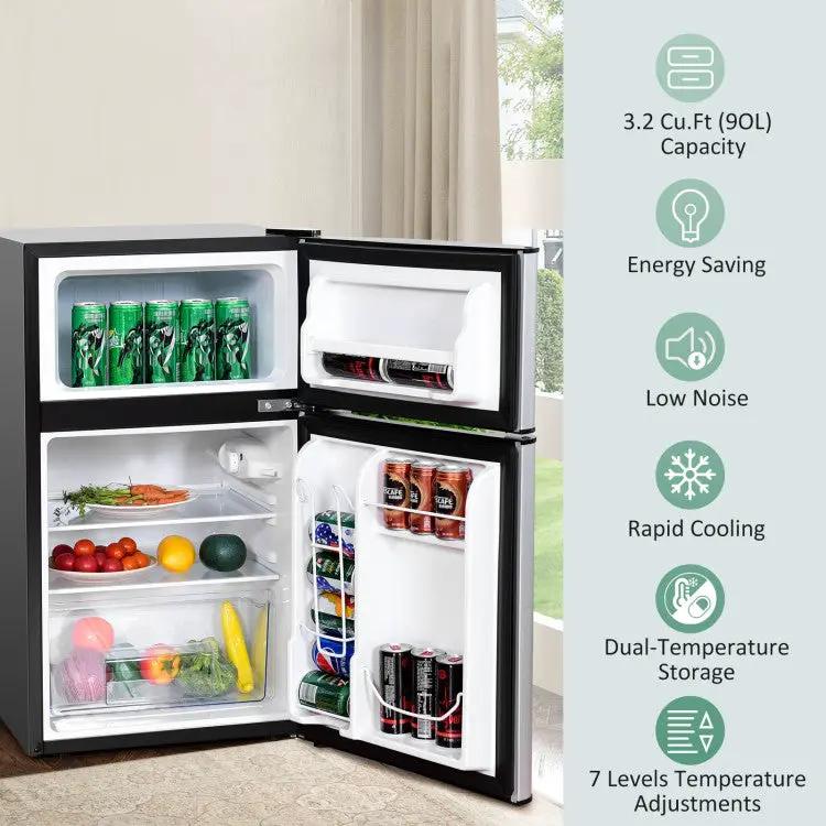 3.2 cu ft. Compact Stainless Steel Refrigerator by DirectDeals