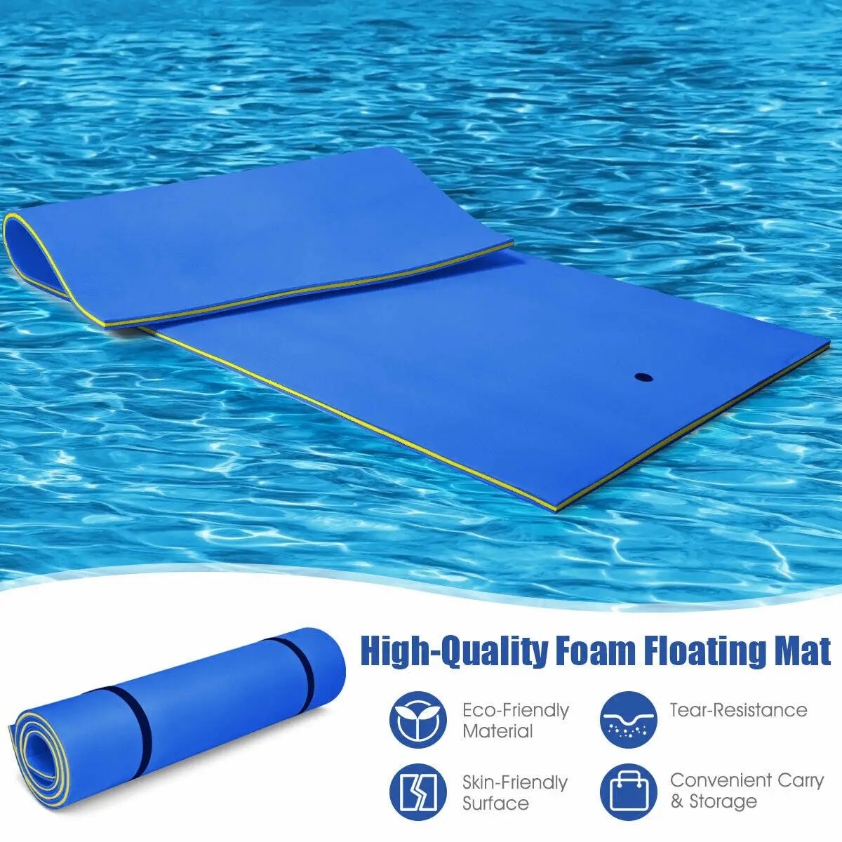 12’ x 6’ 3 Layer Floating Water Pad-Green, photo 5 of 10