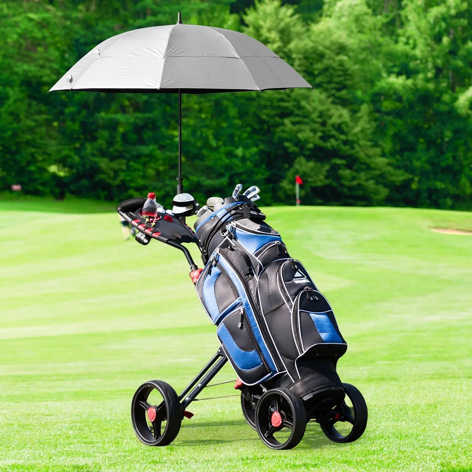 4 Wheel Folding Golf Pull Push Cart Trolley by DirectDeals