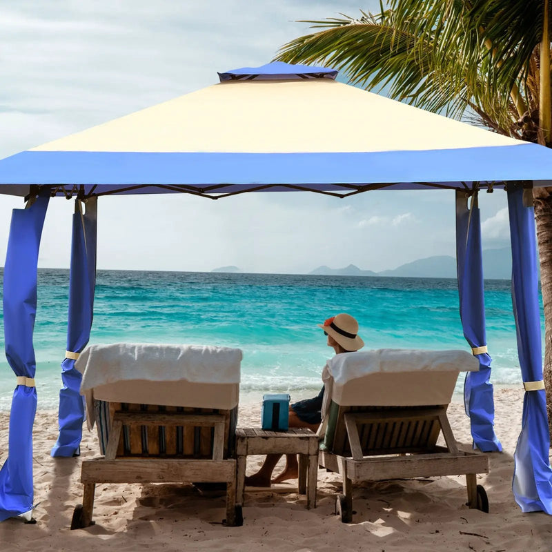 13 Feet x 13 Feet Pop Up Canopy Tent Instant Outdoor Folding Canopy Shelter by DirectDeals