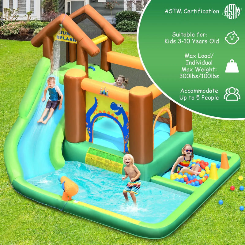 Inflatable Waterslide Bounce House Climbing Wall without Blower by DirectDeals