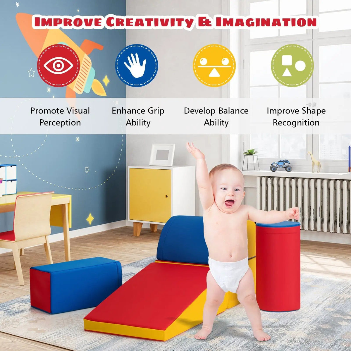 Crawl Climb Foam Shapes Playset Softzone Toy, photo 7 of 10