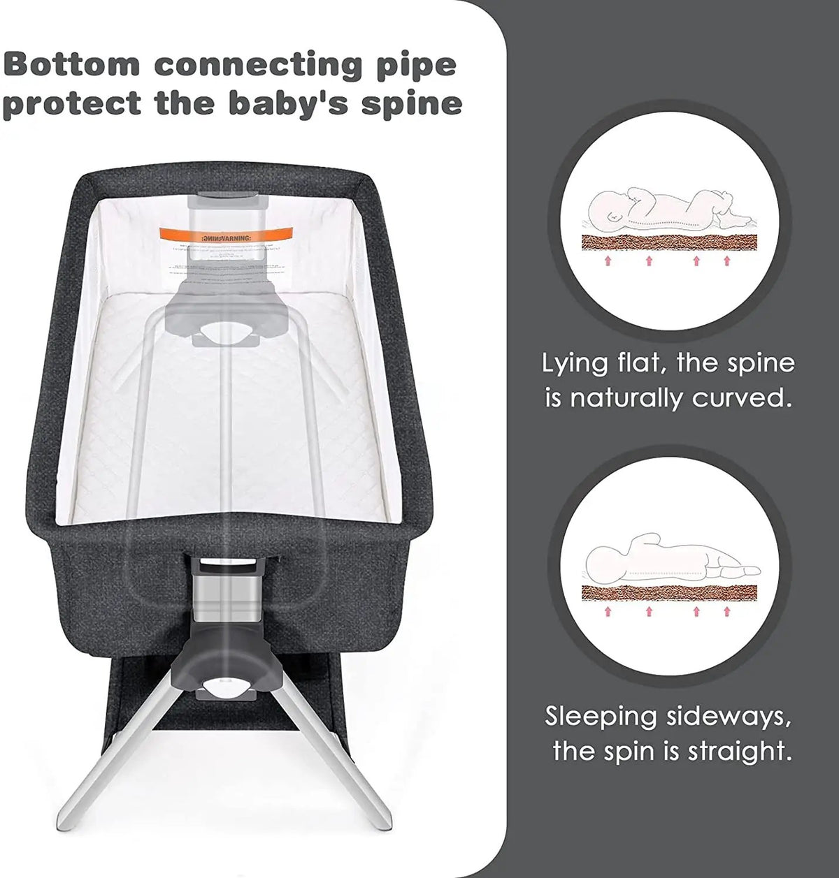 Portable Baby Bedside Sleeper with Adjustable Heights and Angle, photo 8 of 10