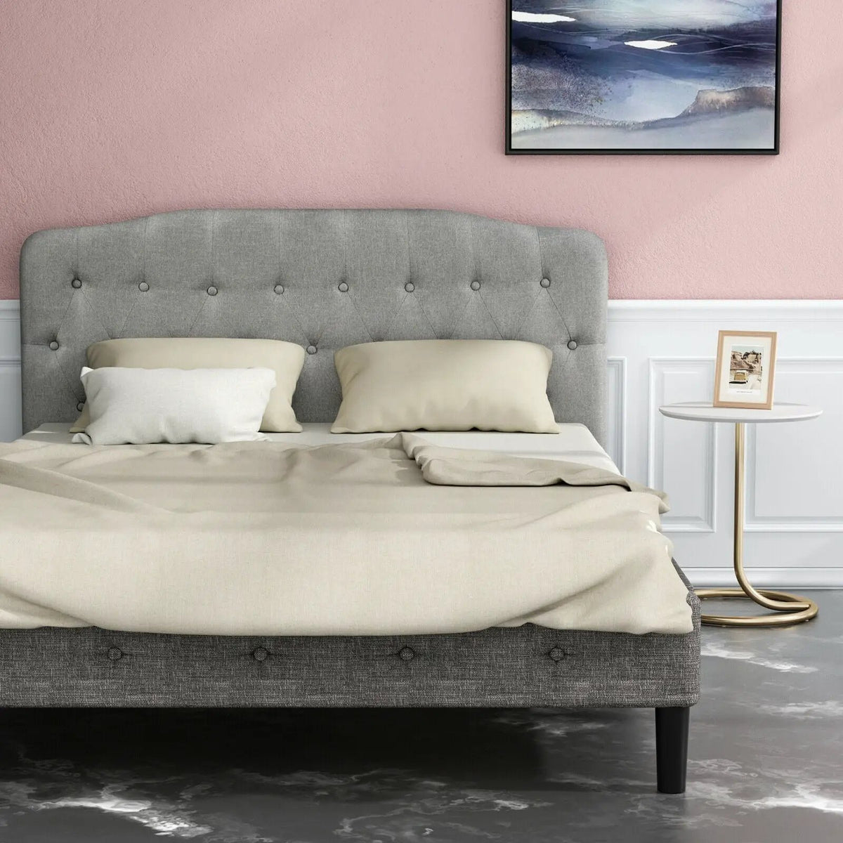 Queen Upholstered Headboard with Adjustable Heights, photo 7 of 9