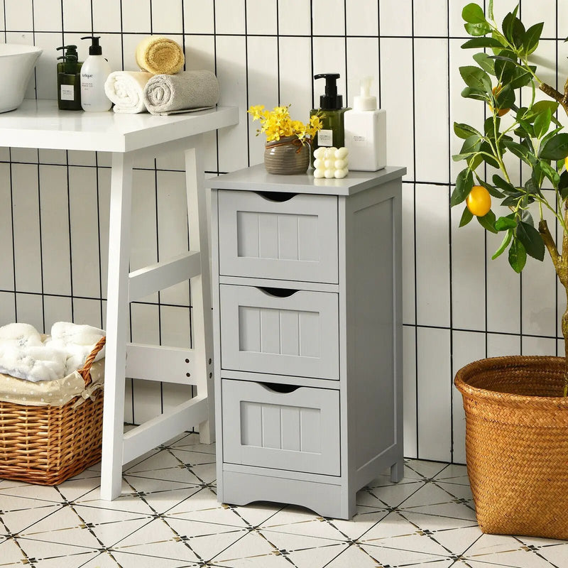 Bathroom Floor Freestanding Storage Organizer with 3 Drawers by DirectDeals