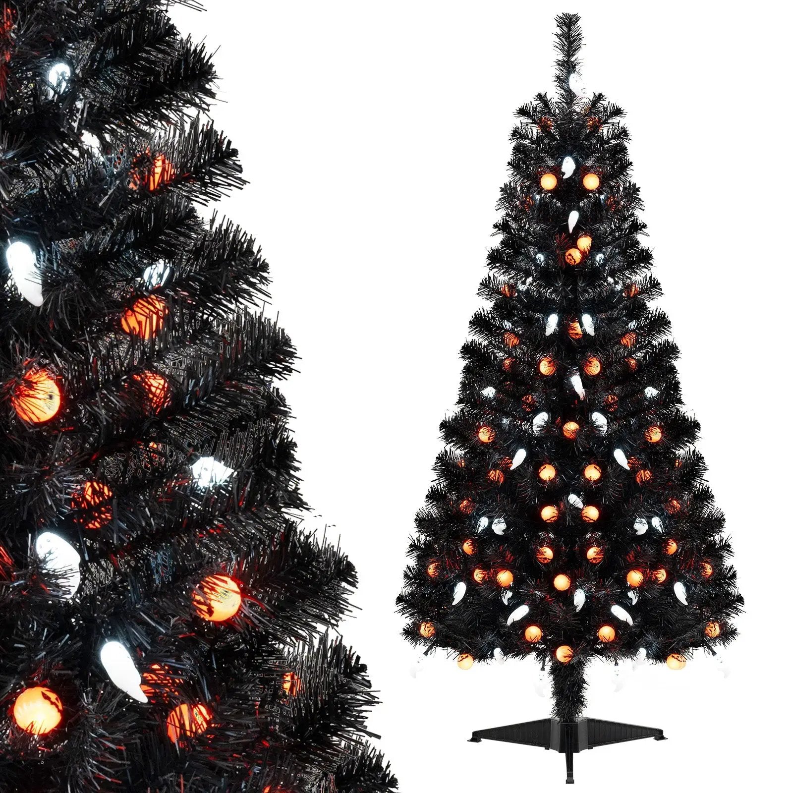 4.5 Feet Artificial Halloween Tree with 6 Lighting Modes and 5 Musics by DirectDeals