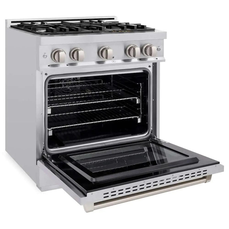 ZLINE 30" Select Dual Fuel Range Gas Cooktop Electric Convection Oven Stainless Steel HDR30 by Farmhouse Kitchen and Bath