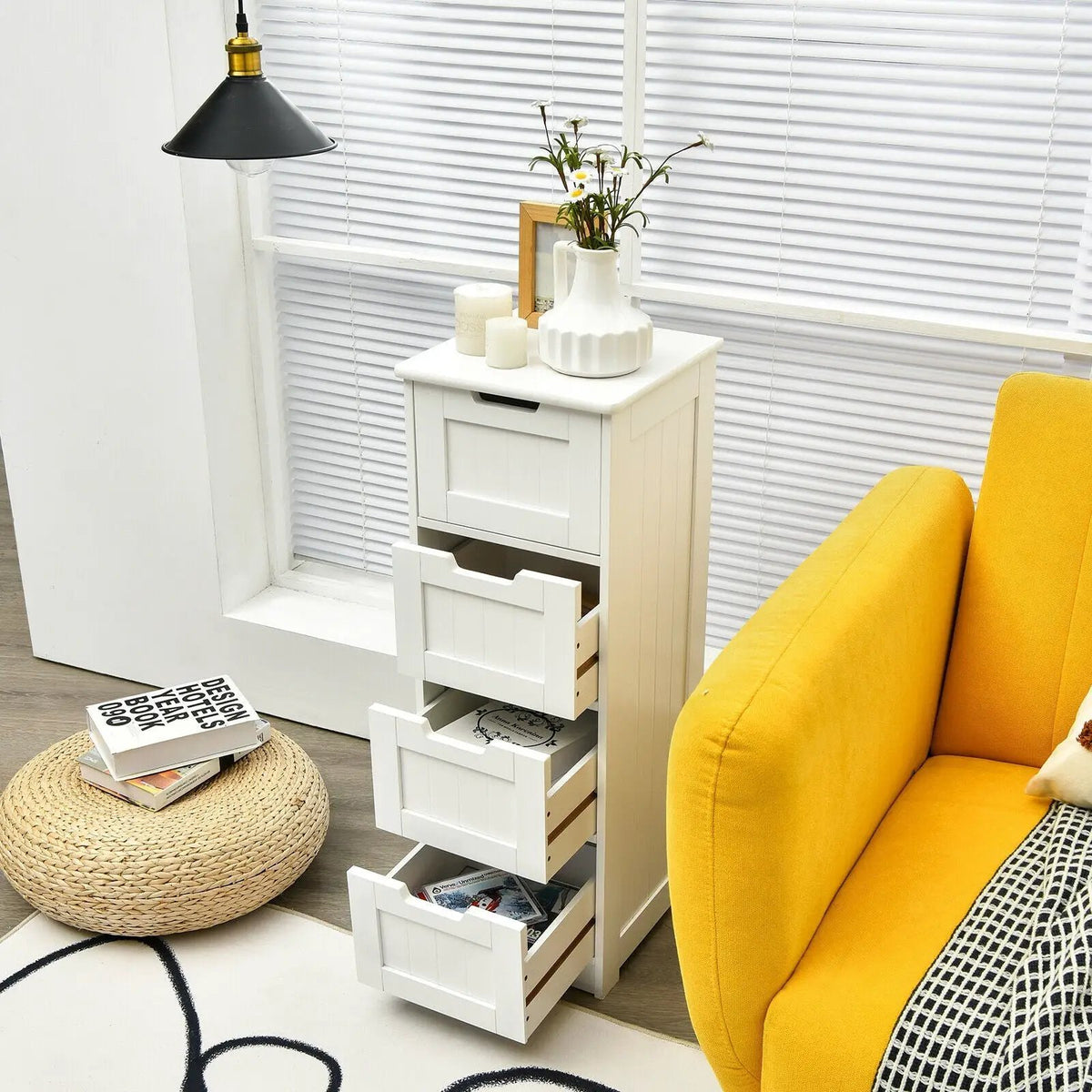 Free-Standing Side Storage Organizer with 4 Drawers, photo 13 of 16
