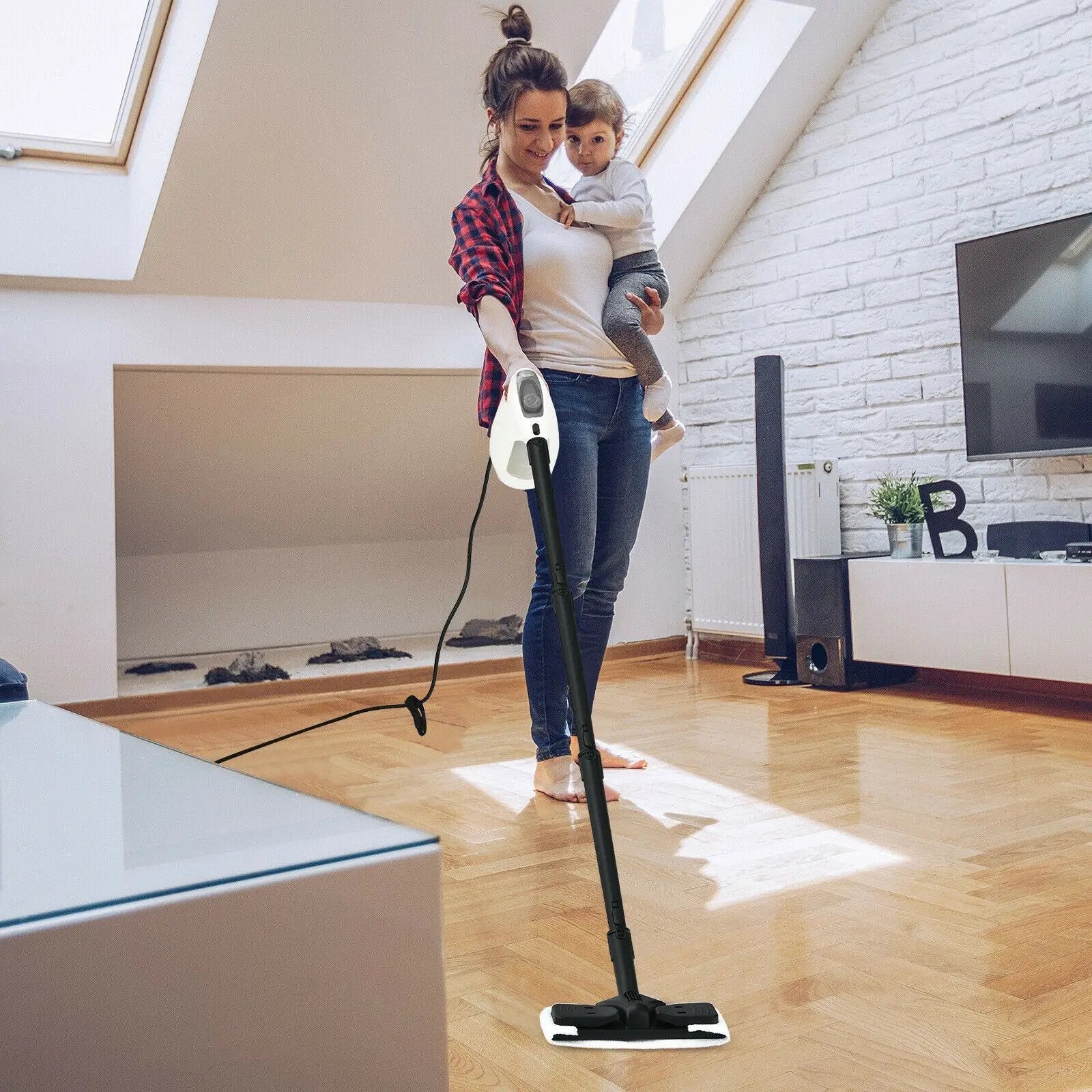 1400W Multipurpose Pressurized Steam Cleaner With 17 Pieces Accessories by DirectDeals