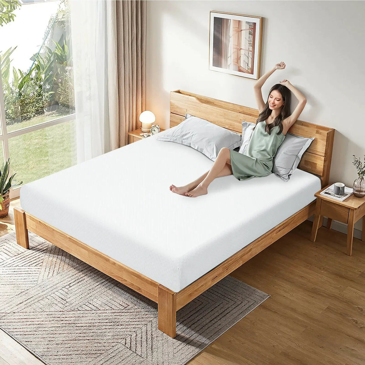 8 Inch Foam Medium Firm Mattress with Jacquard Cover, photo 2 of 32
