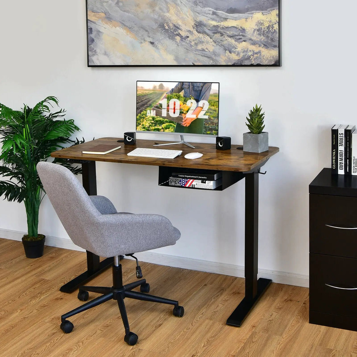 48-inch Electric Height Adjustable Standing Desk with Control Panel, photo 7 of 9