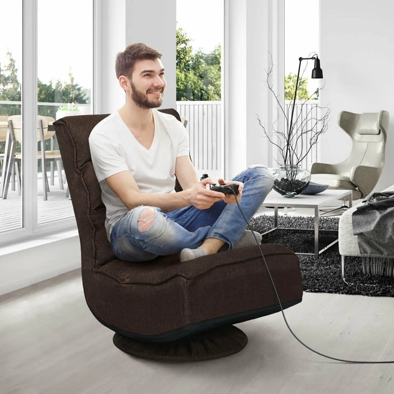 5-Position Folding Floor Gaming Chair by DirectDeals