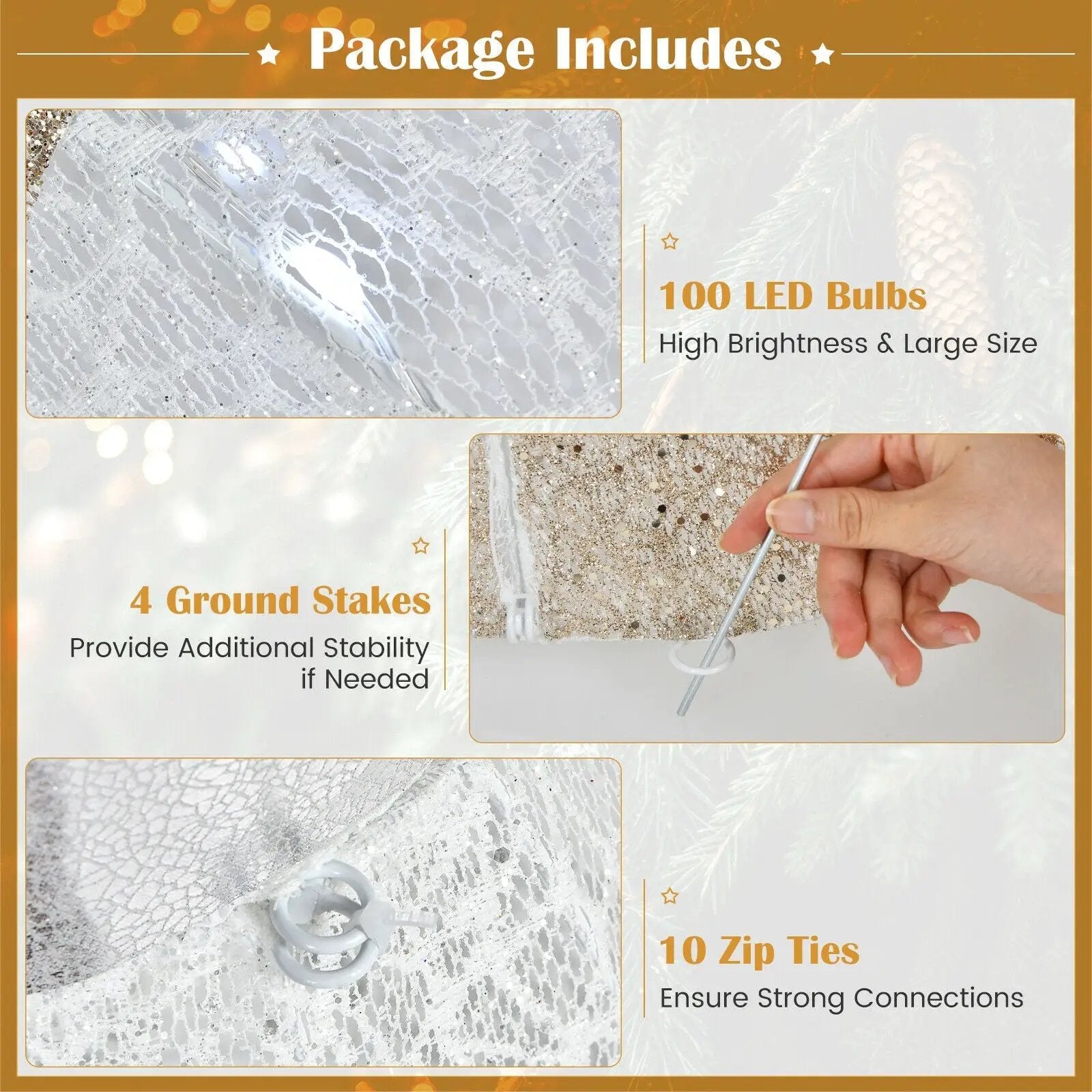 Pre-Lit Angel Christmas Decoration with 100 LED Lights by DirectDeals