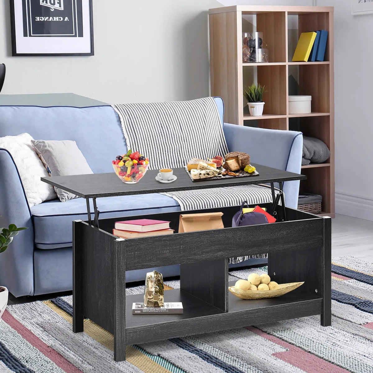 Lift Top Coffee Table with Hidden Storage Compartment and Lower Shelf for Study Room, photo 20 of 24