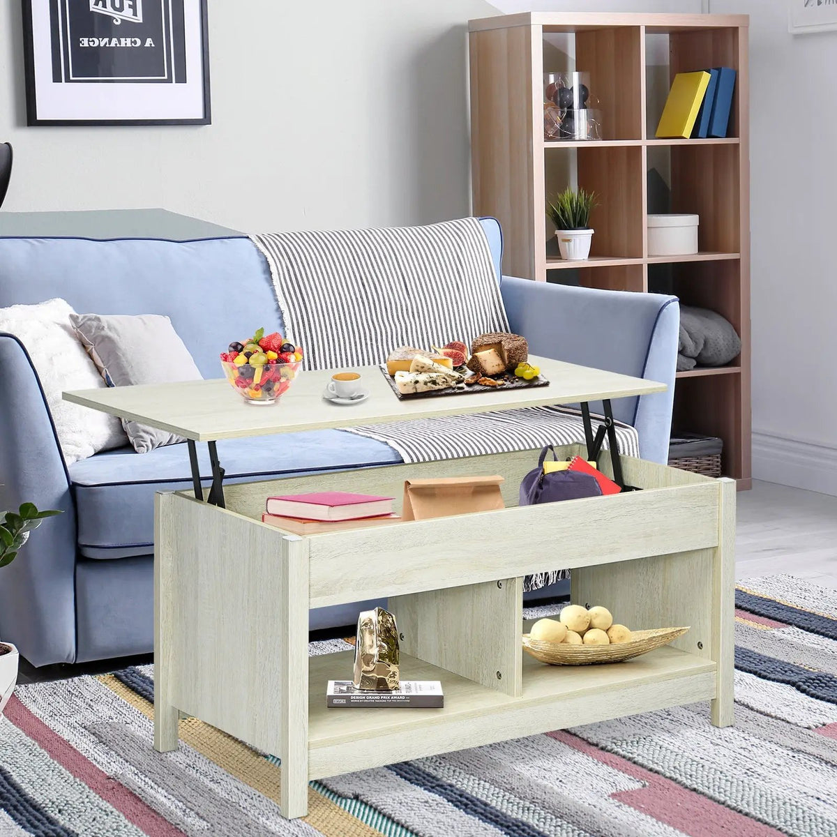 Lift Top Coffee Table with Hidden Storage Compartment and Lower Shelf for Study Room, photo 21 of 24