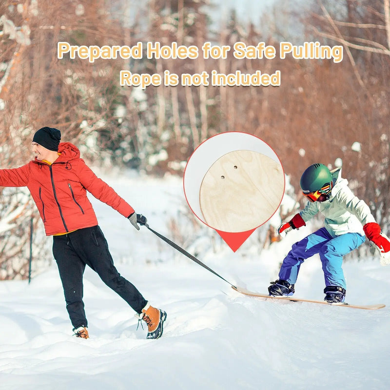 Winter Sports Snowboarding Sledding Skiing Board with Adjustable Foot Straps by DirectDeals
