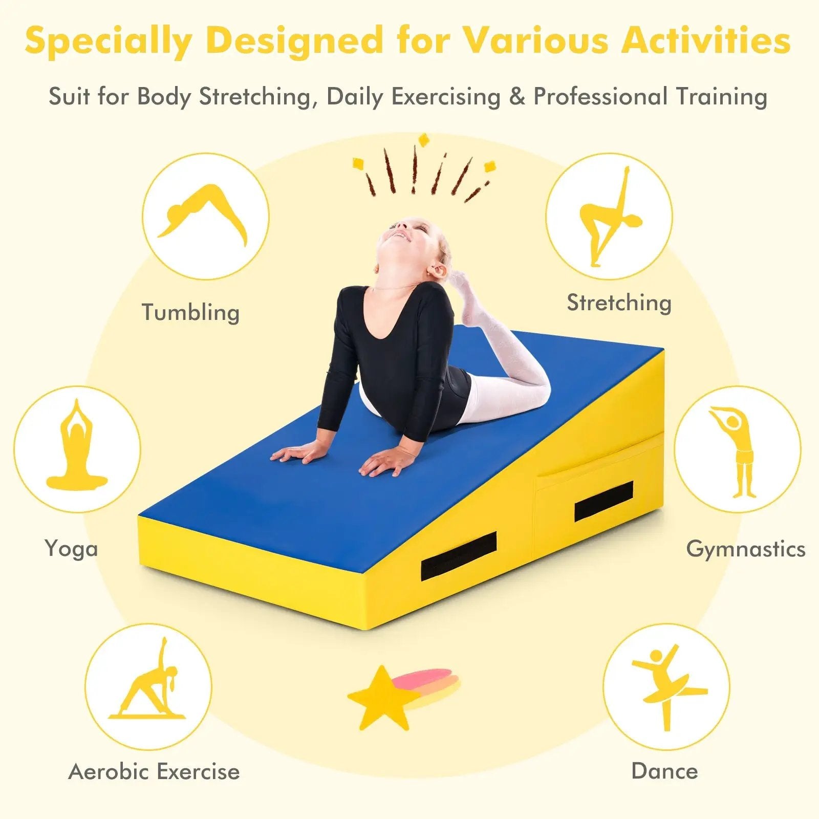 Incline Wedge Ramp Gymnastics Mat by DirectDeals