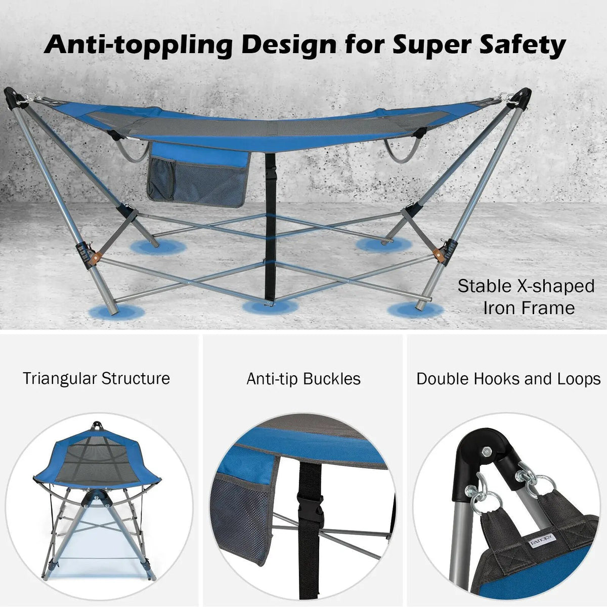 Portable Folding Hammock with Hammock Stand, photo 3 of 10