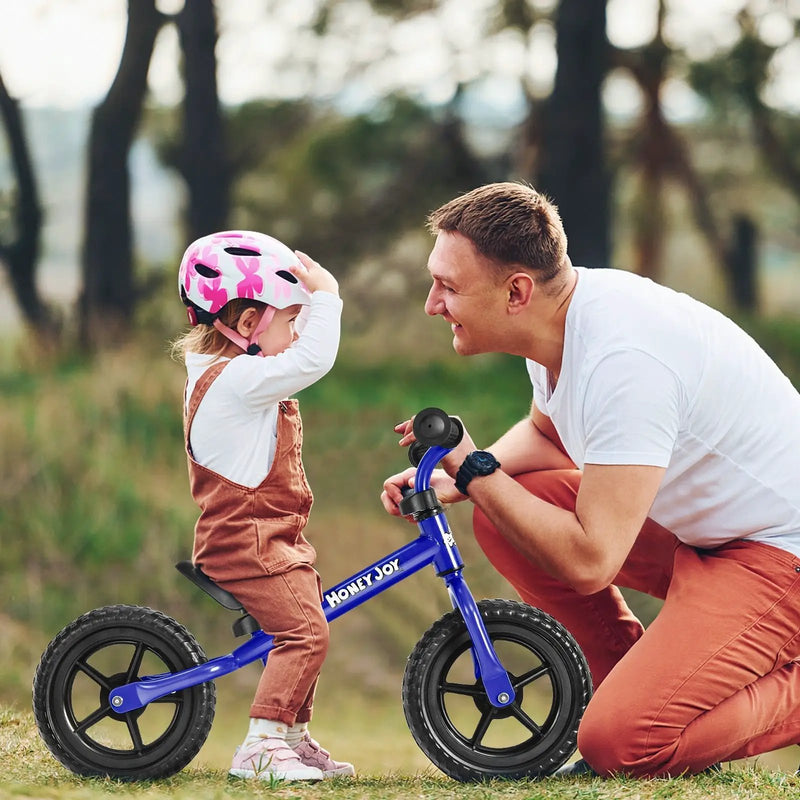 Kids No Pedal Balance Bike with Adjustable Handlebar and Seat-Blue by DirectDeals