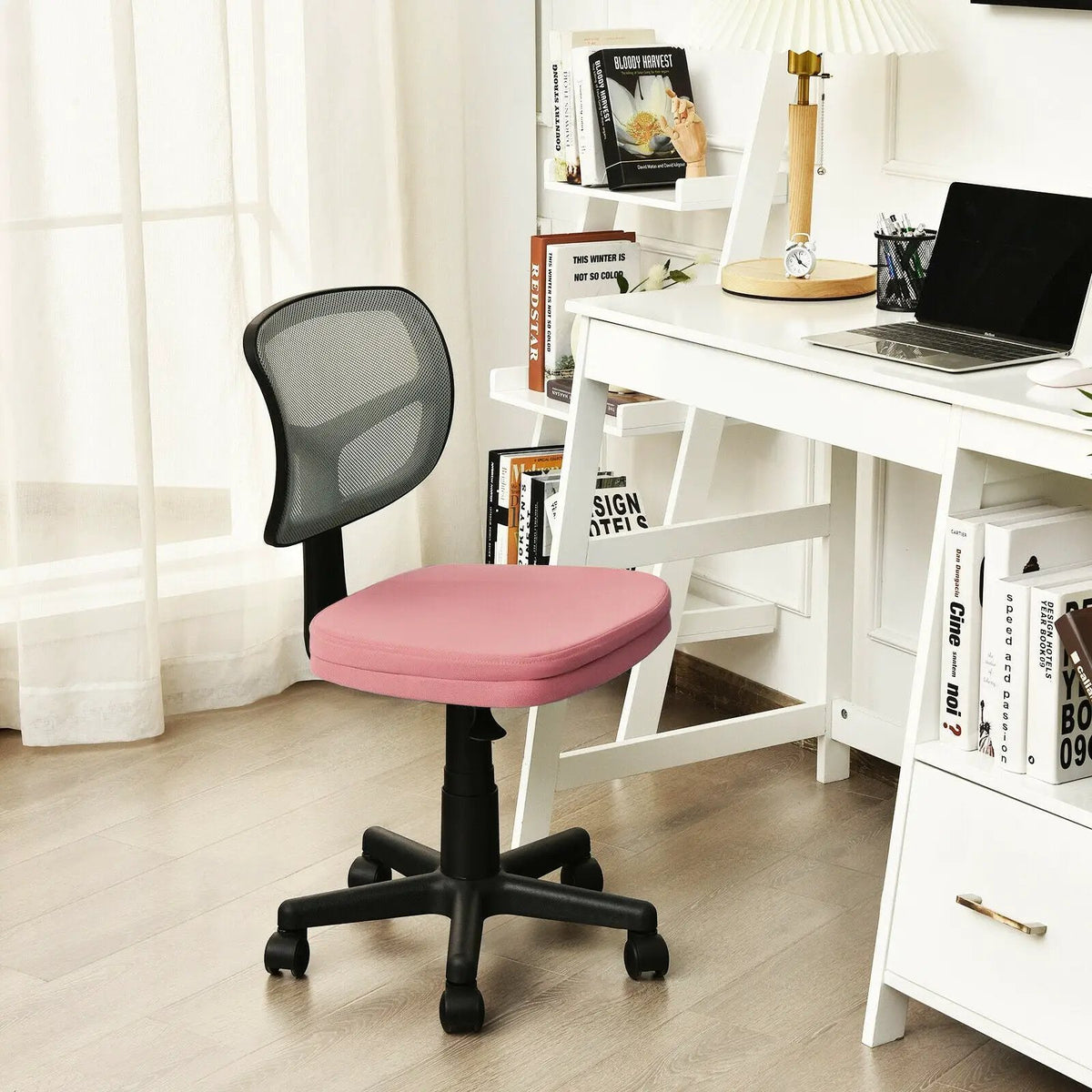 Armless Computer Chair with Height Adjustment and Breathable Mesh for Home Office, photo 29 of 40