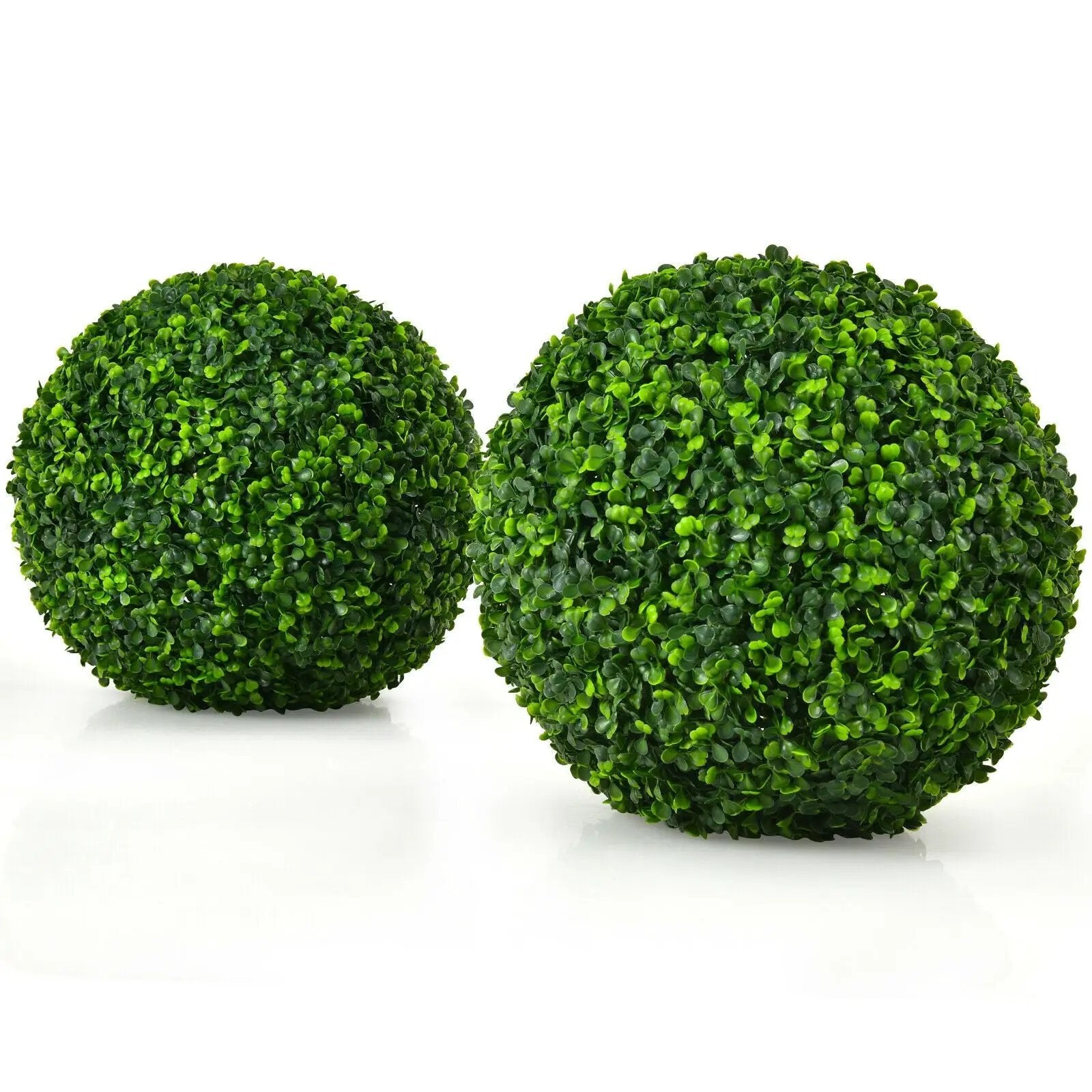 Artificial Boxwood Topiary Ball Tree Set - 15.7 Inch (2 Pieces) by DirectDeals